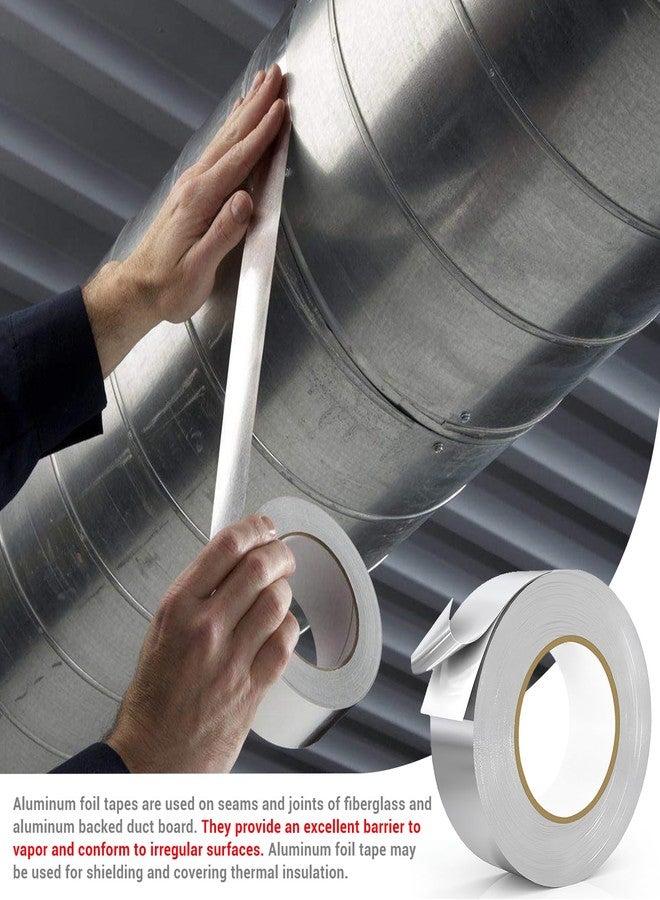 إلك شريط من رقائق الألومنيوم لإصلاح المعادن وأعمال مجاري الهواء (1.88 بوصة × 150 قدمًا × 2.7 مل) - Image 2